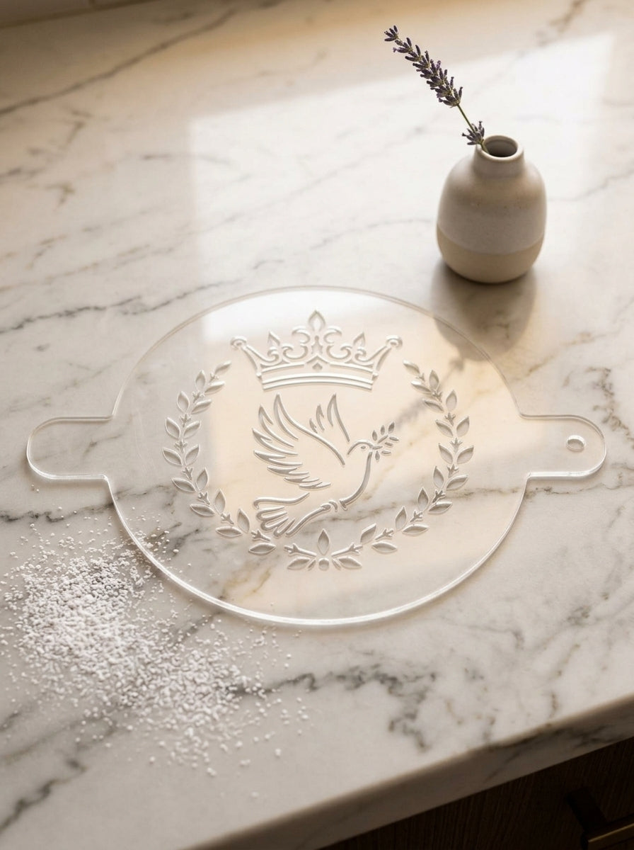 Crown, Dove &amp; Wreath Food Stencil