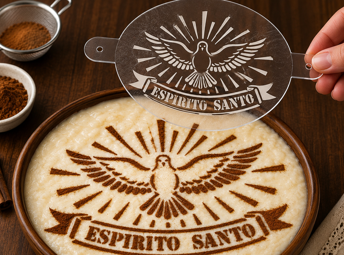 Espírito Santo (Holy Spirit) Reusable Food Stencil