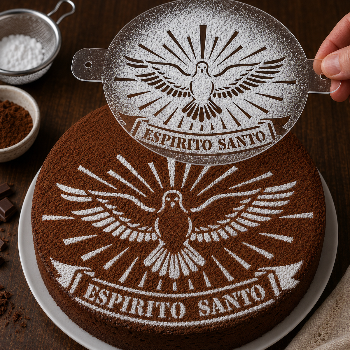 Espírito Santo (Holy Spirit) Reusable Food Stencil