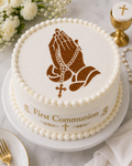 Praying Hands & Rosary Food Stencil