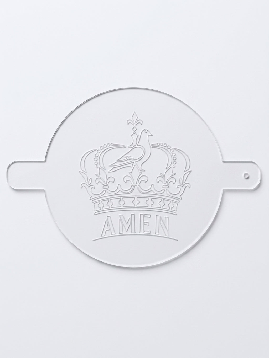 Crown of the Holy Spirit with “AMEN” Acrylic Food Stencil