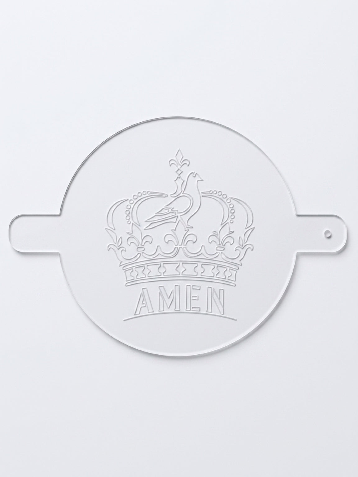 Crown of the Holy Spirit with “AMEN” Acrylic Food Stencil