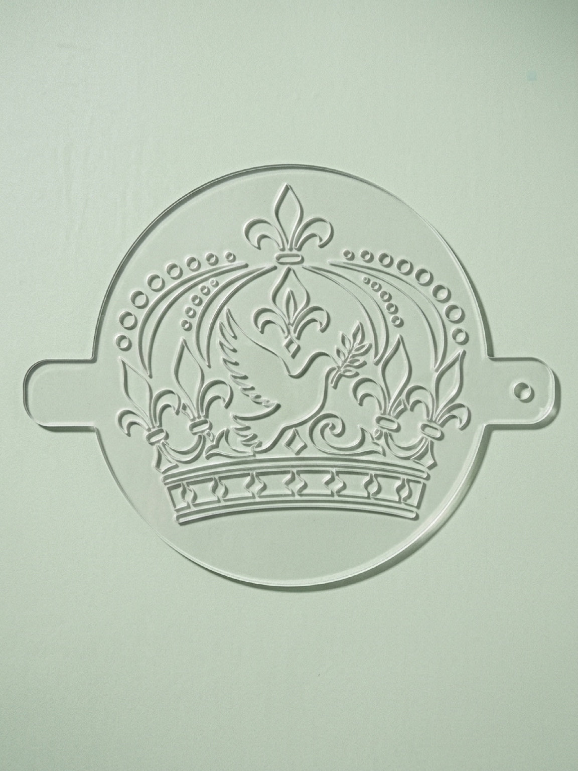 Holy Spirit Crown & Dove Acrylic Food Stencil