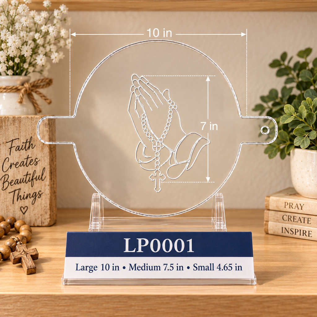 Praying Hands & Rosary Food Stencil