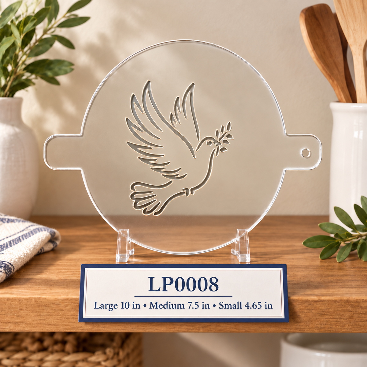 Single Dove Food Stencil – LP0008