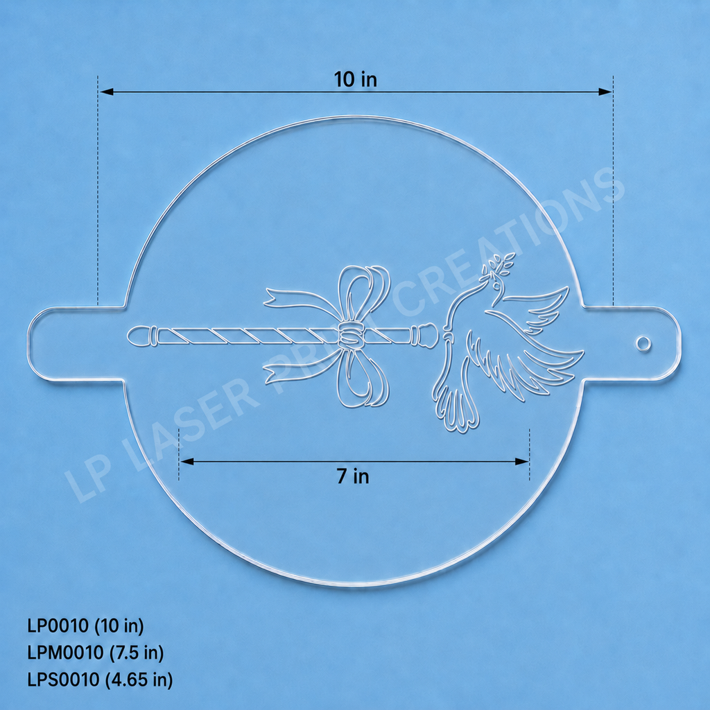 Staff with Dove Food Stencil – LP0010