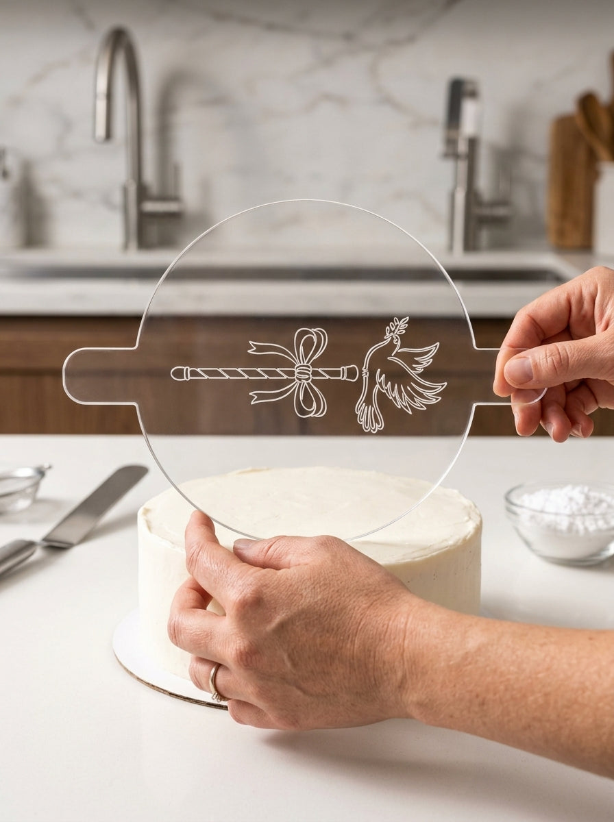Staff with Dove Food Stencil – LP0010