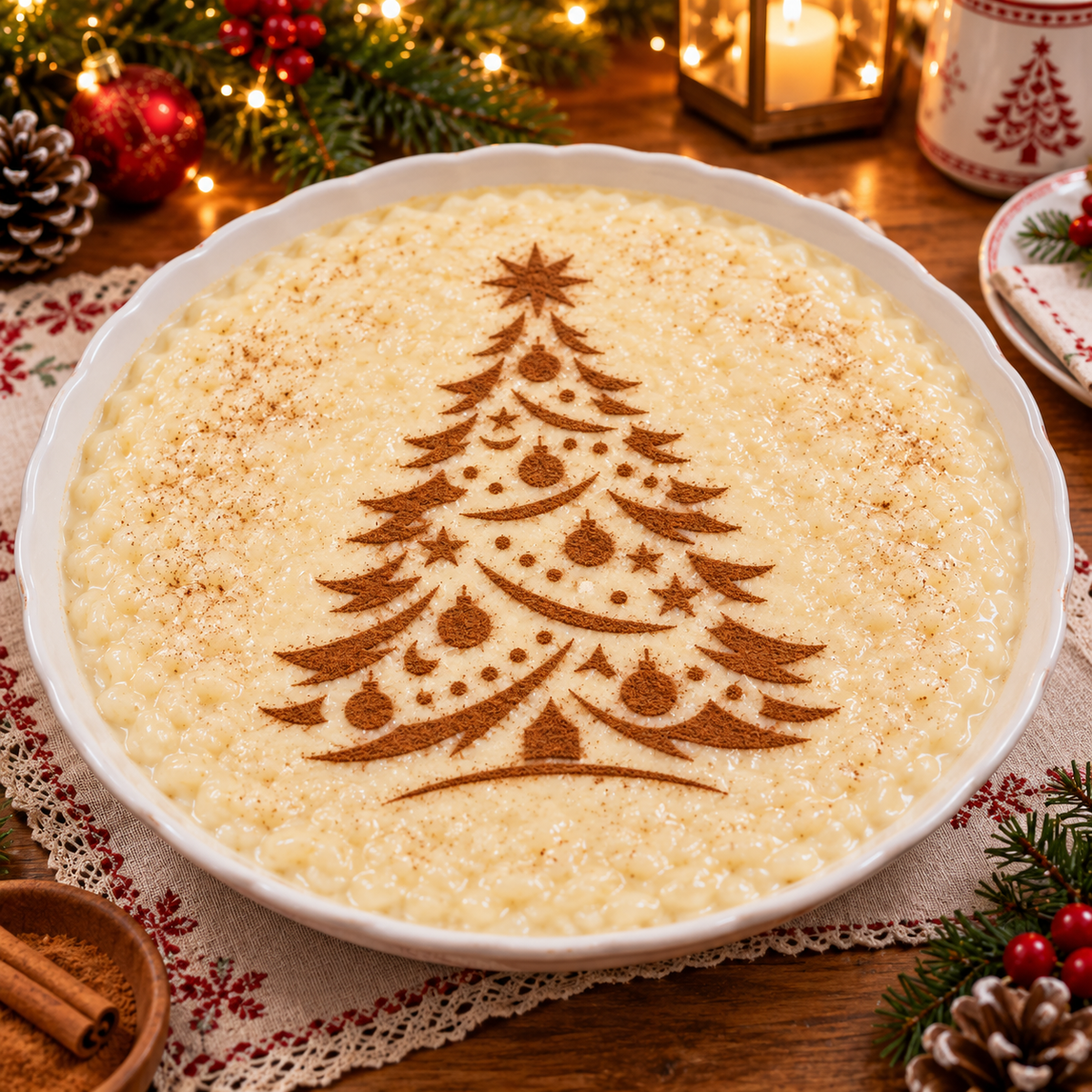 Christmas Tree with Garland Food Stencil