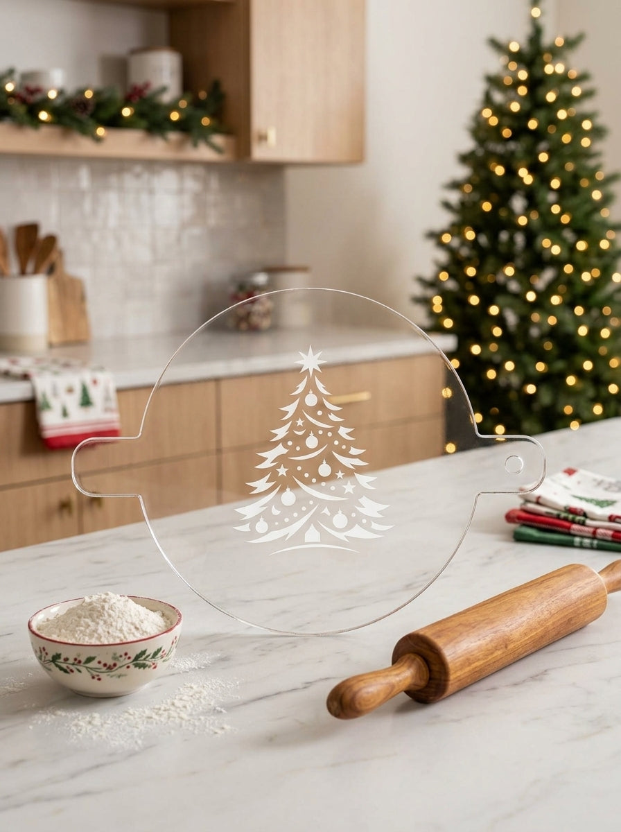 Christmas Tree with Garland Food Stencil