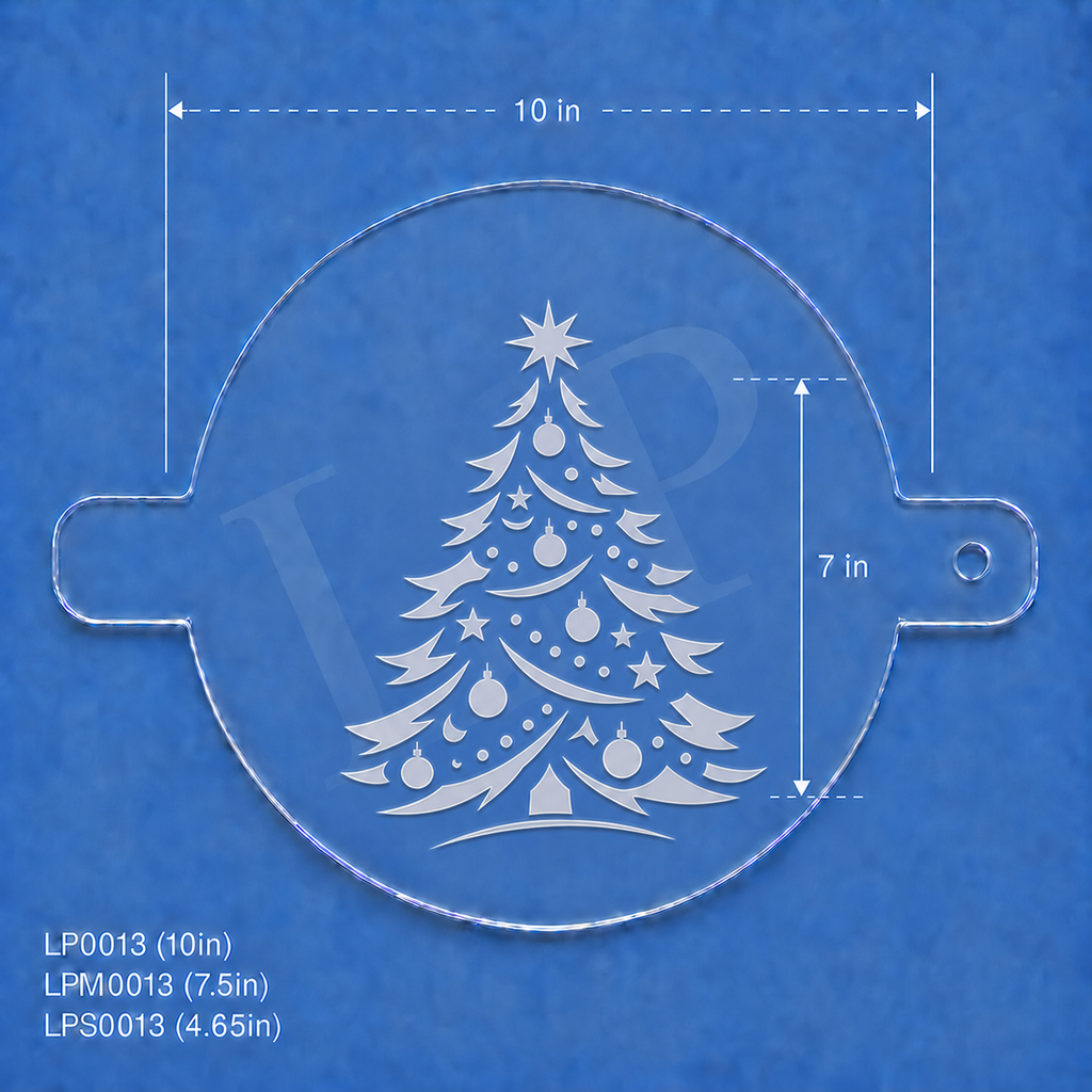 Christmas Tree with Garland Food Stencil