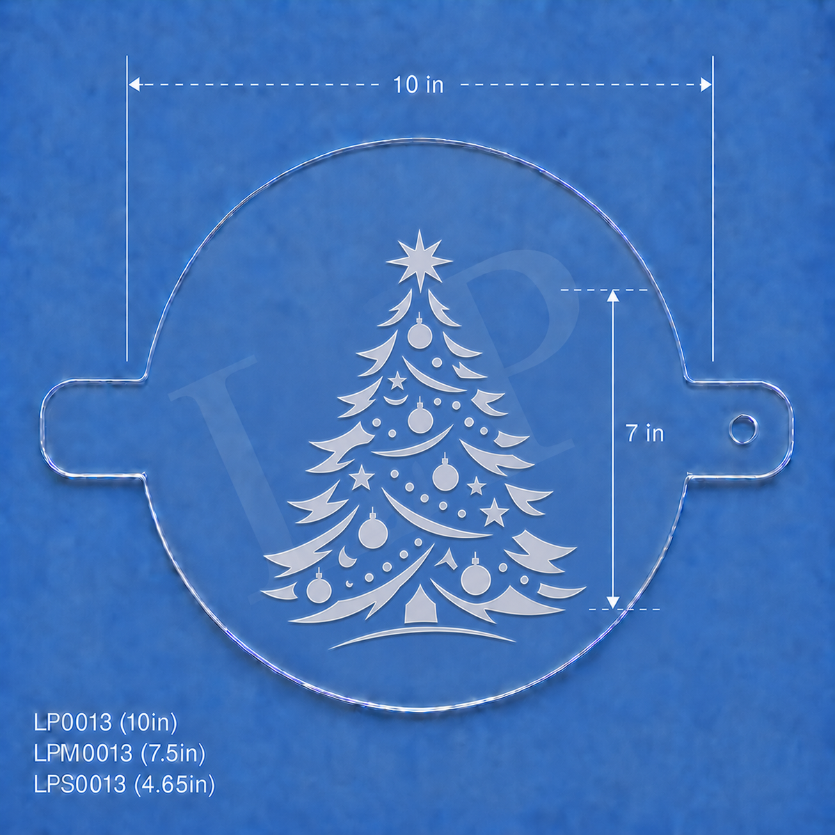 Christmas Tree with Garland Food Stencil
