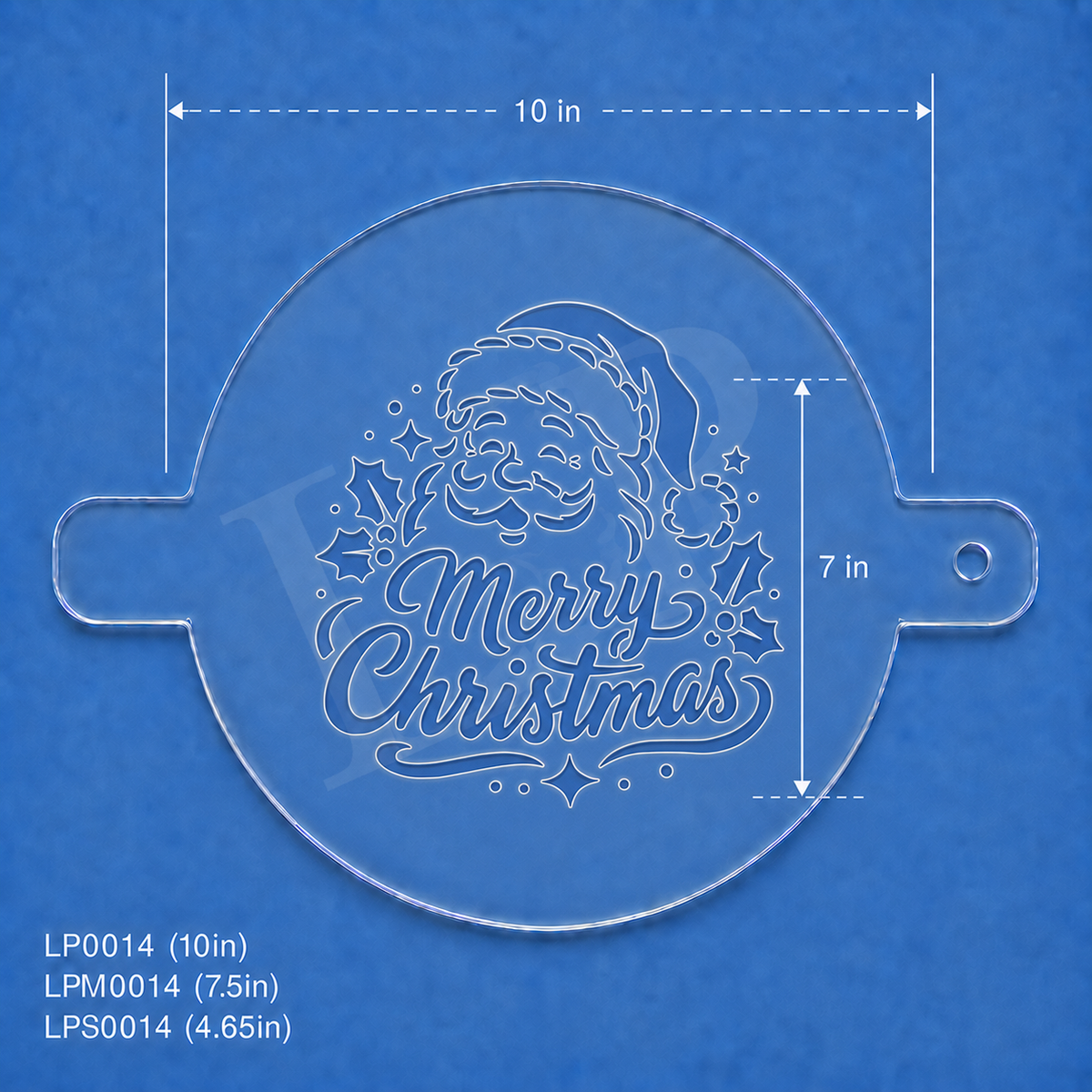 Santa “Merry Christmas” Food Stencil