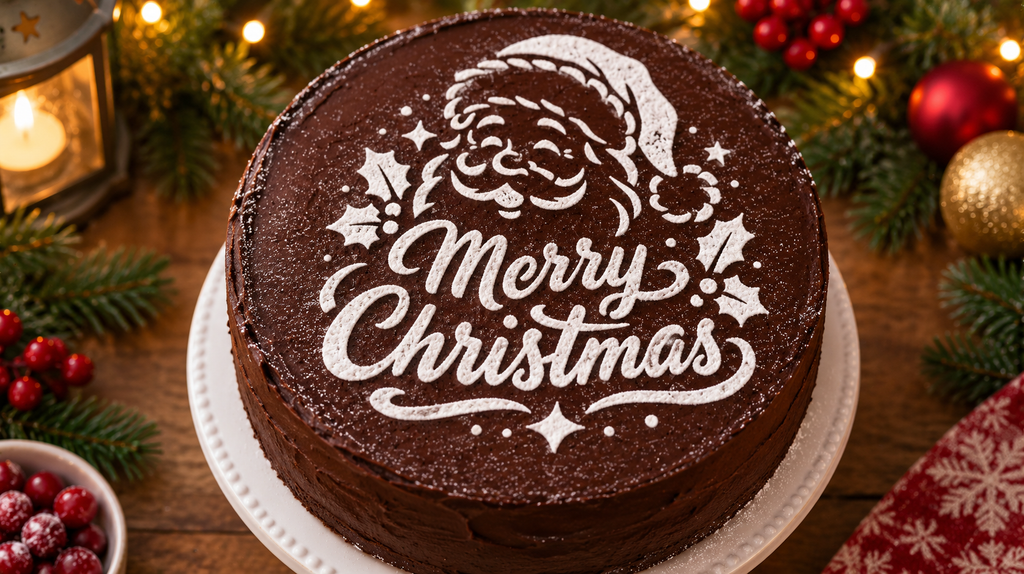 Santa “Merry Christmas” Food Stencil