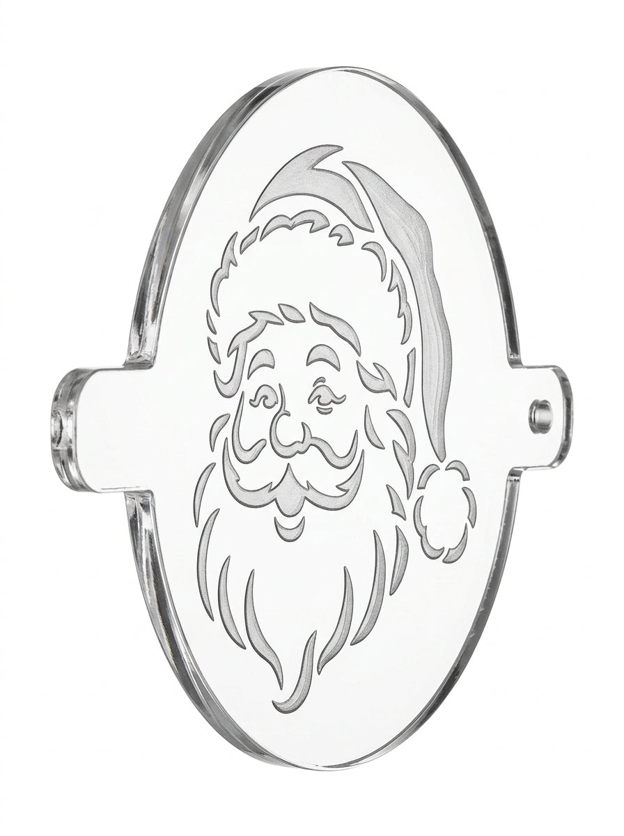 Santa with Open Hat Christmas Food Stencil