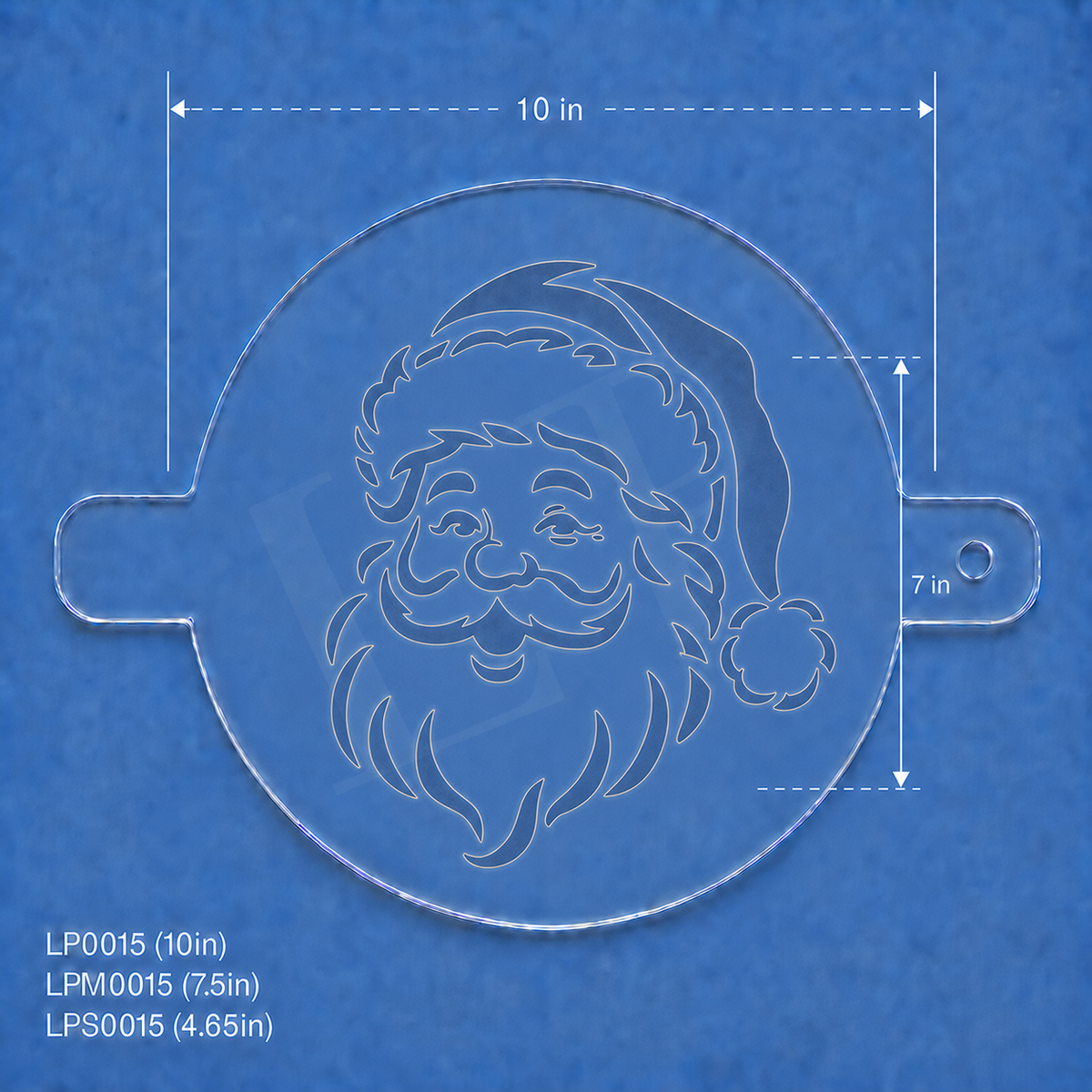 Santa with Open Hat Christmas Food Stencil