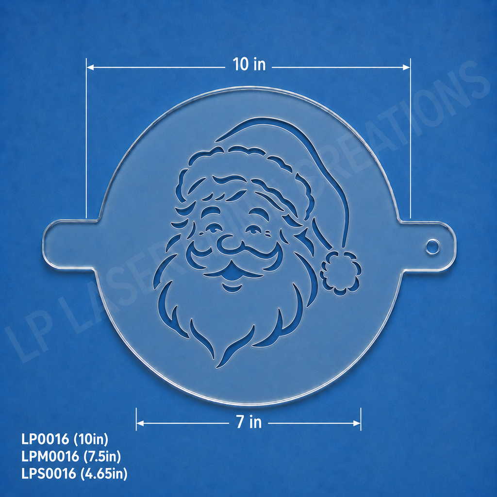 Santa Face Christmas Food Stencil – LP0016