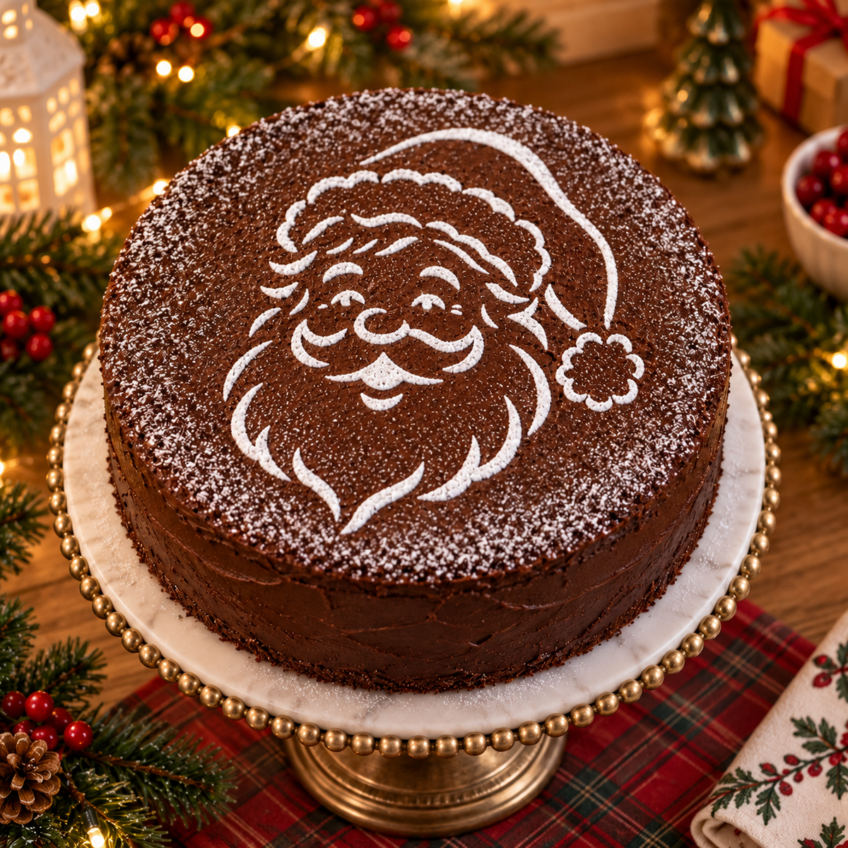 Santa Face Christmas Food Stencil – LP0016