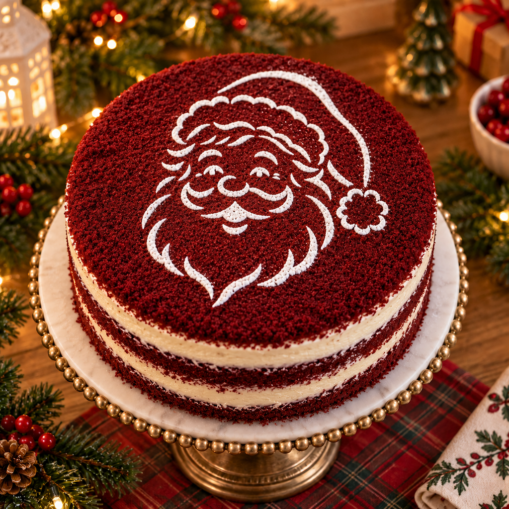 Santa Face Christmas Food Stencil – LP0016