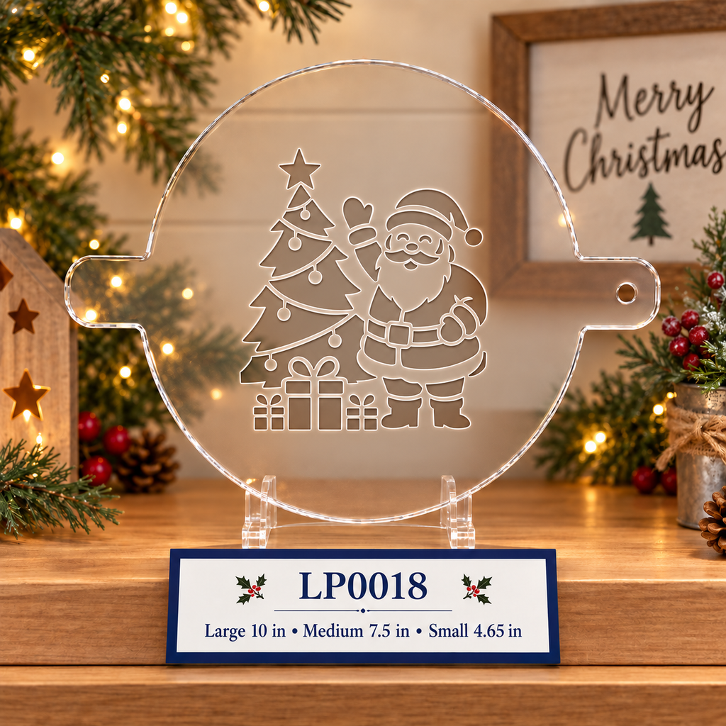 Santa with Christmas Tree &amp; Presents Food Stencil – LP0018