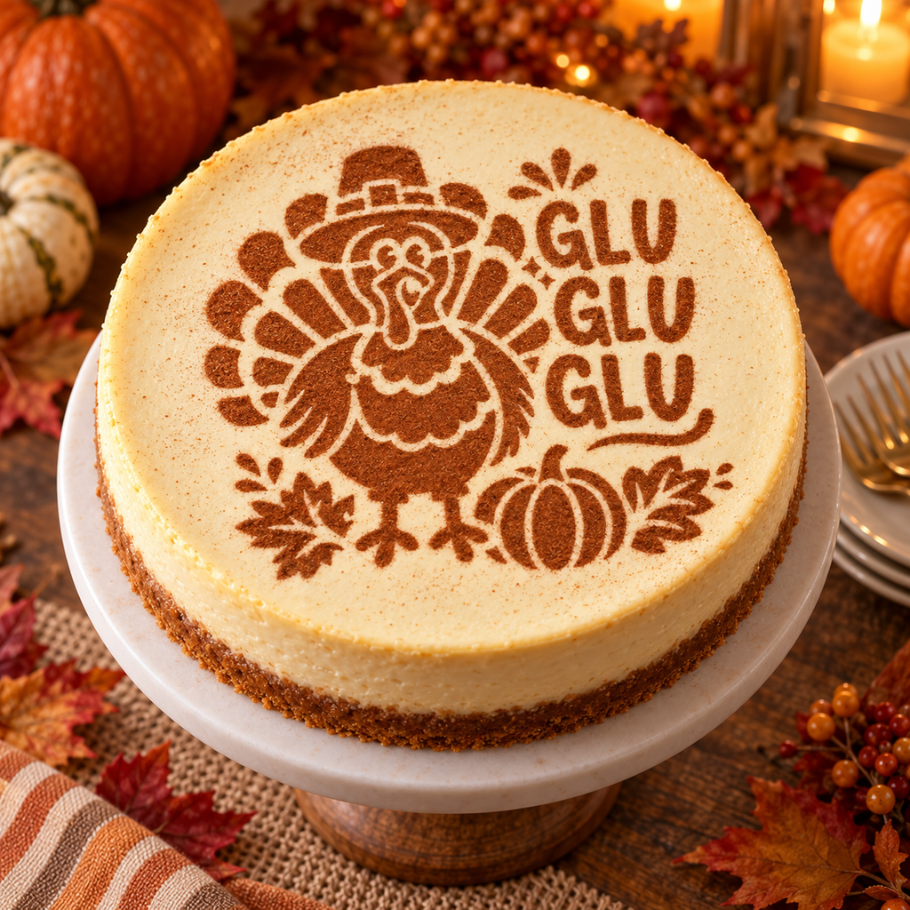 GLU GLU GLU Thanksgiving Turkey Food Stencil