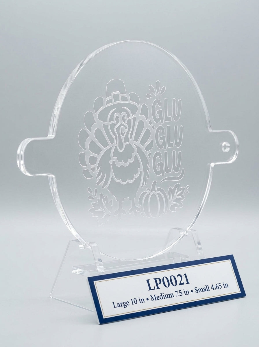 GLU GLU GLU Thanksgiving Turkey Food Stencil