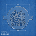 GLU GLU GLU Thanksgiving Turkey Food Stencil