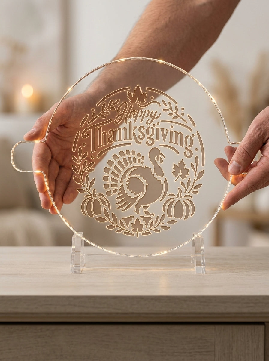 Happy Thanksgiving Turkey Food Stencil
