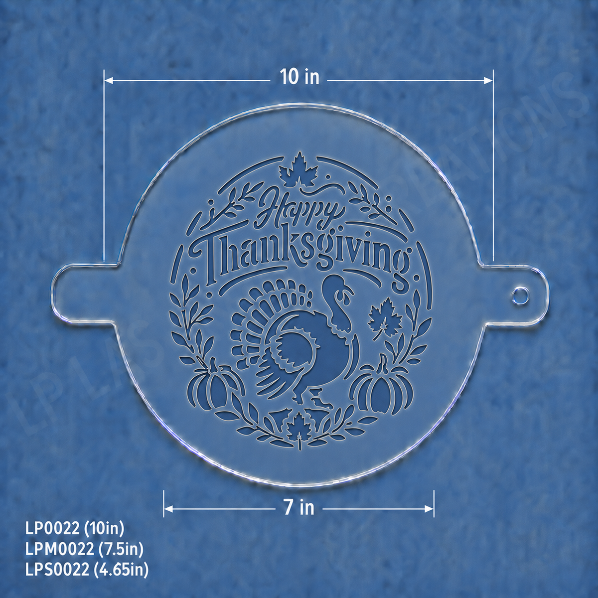 Happy Thanksgiving Turkey Food Stencil