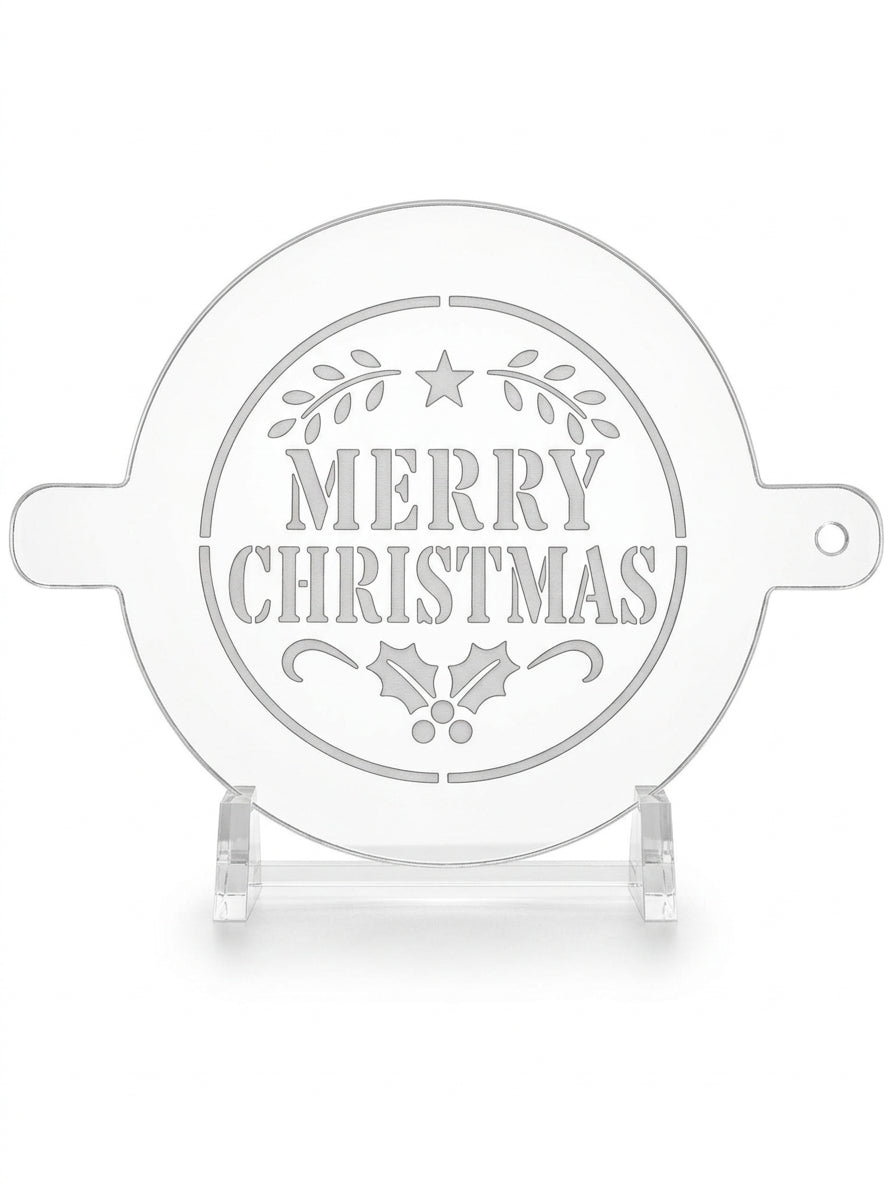 Merry Christmas Food Stencil