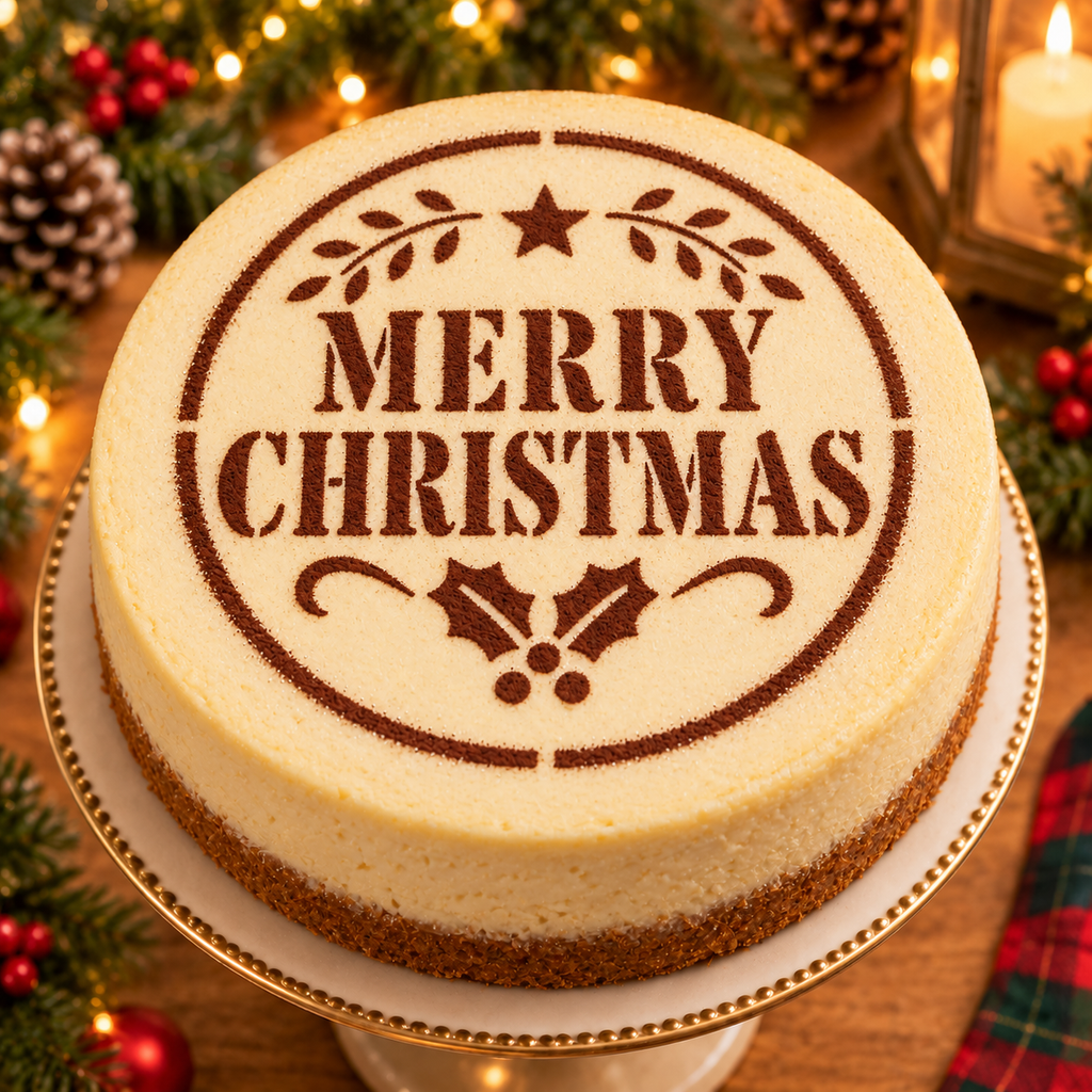 Merry Christmas Food Stencil