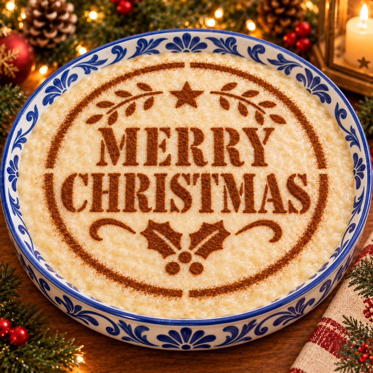 Merry Christmas Food Stencil