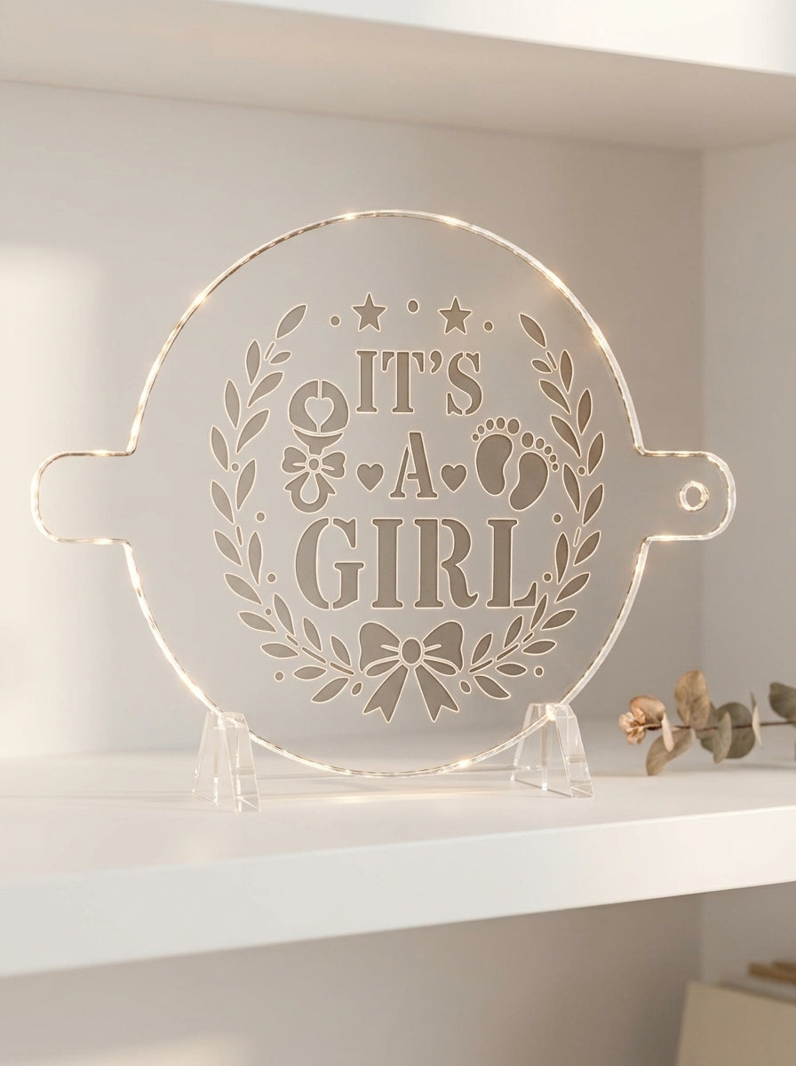 It’s a Girl Baby-Shower Food Stencil
