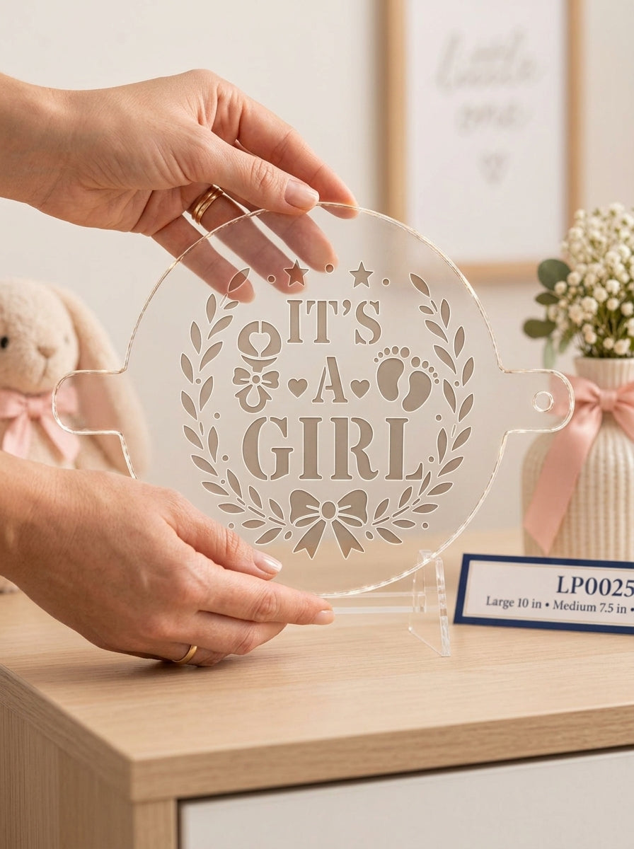 It’s a Girl Baby-Shower Food Stencil