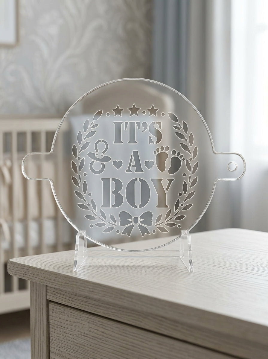It’s a Boy Baby Shower Food Stencil