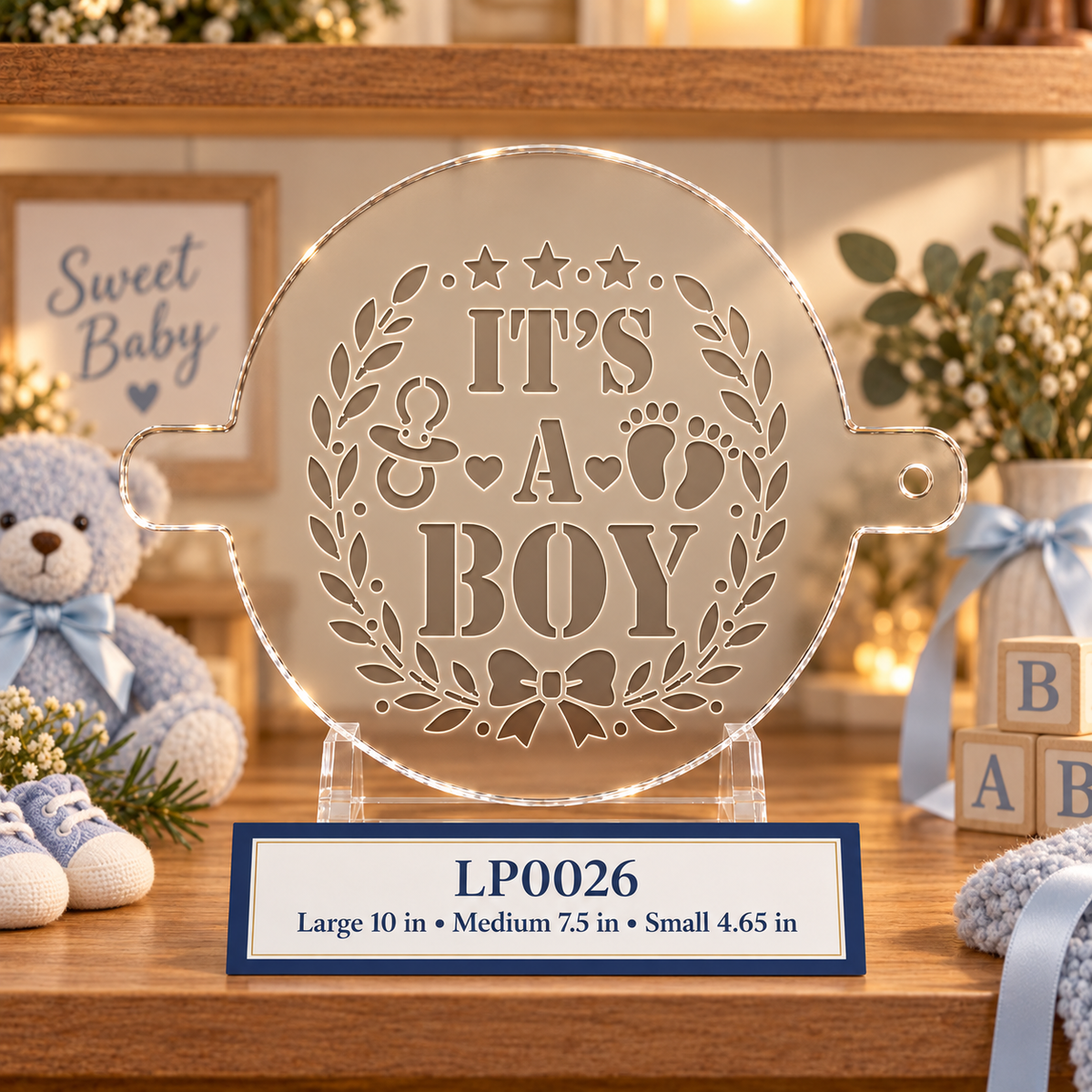It’s a Boy Baby Shower Food Stencil