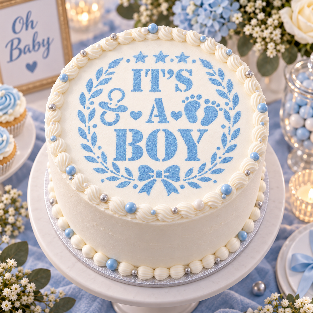 It’s a Boy Baby Shower Food Stencil