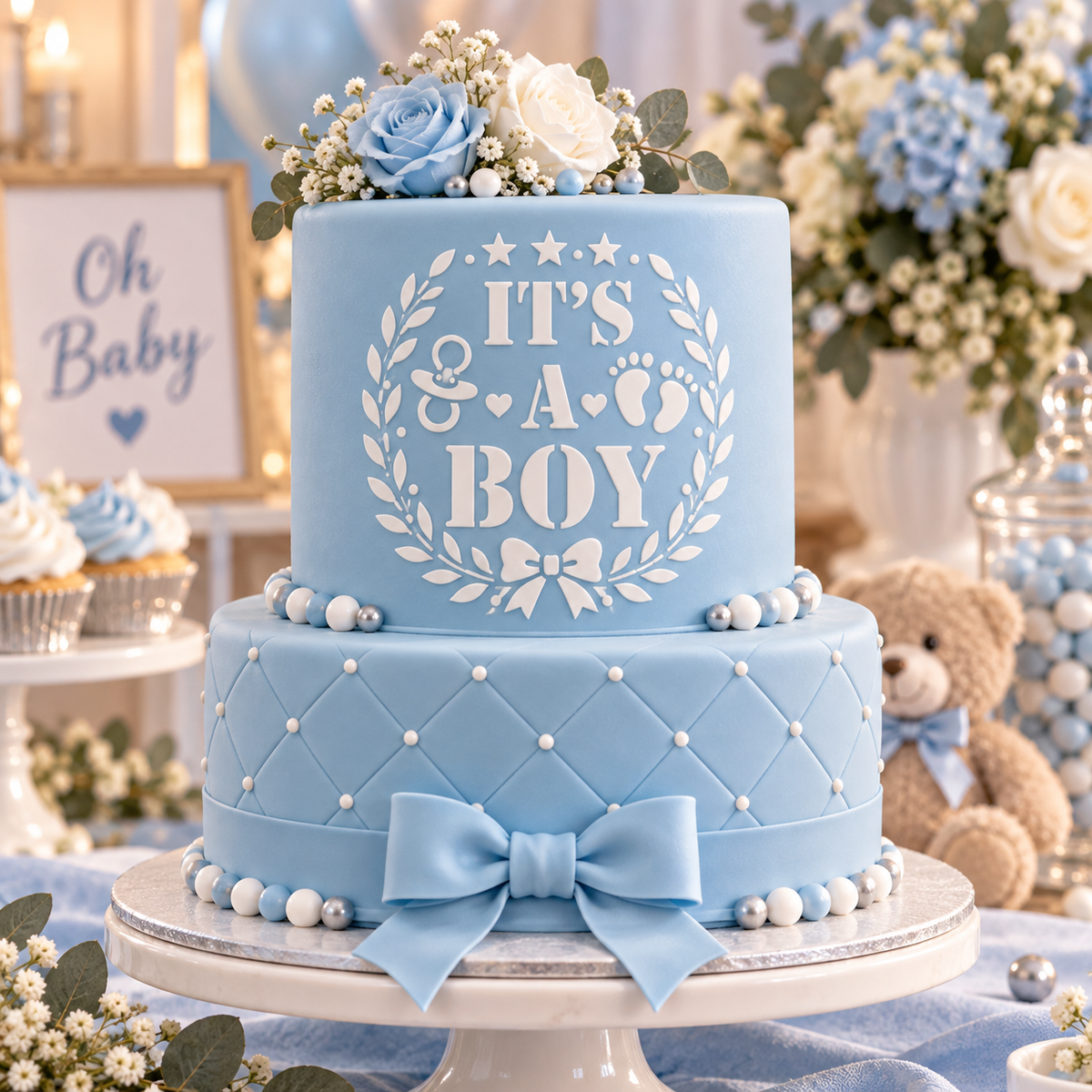 It’s a Boy Baby Shower Food Stencil