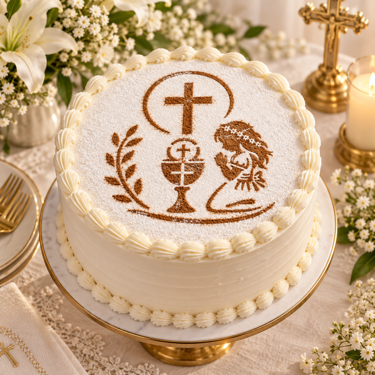 Girl’s First Communion Food Stencil