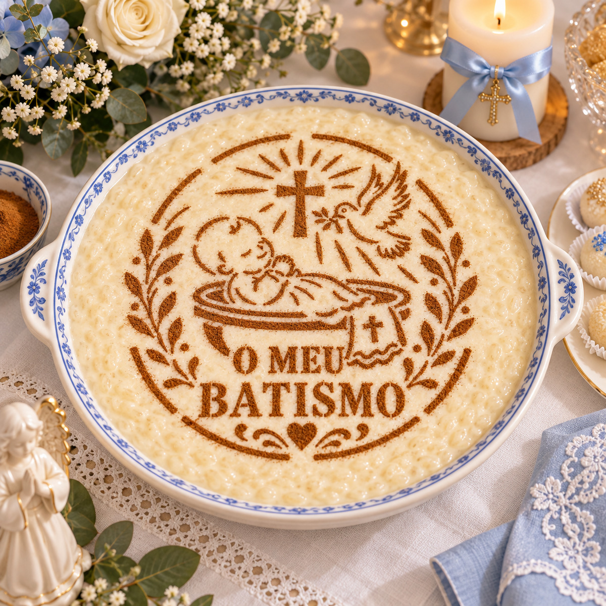 Portuguese “O Meu Batismo” Baptism Food Stencil