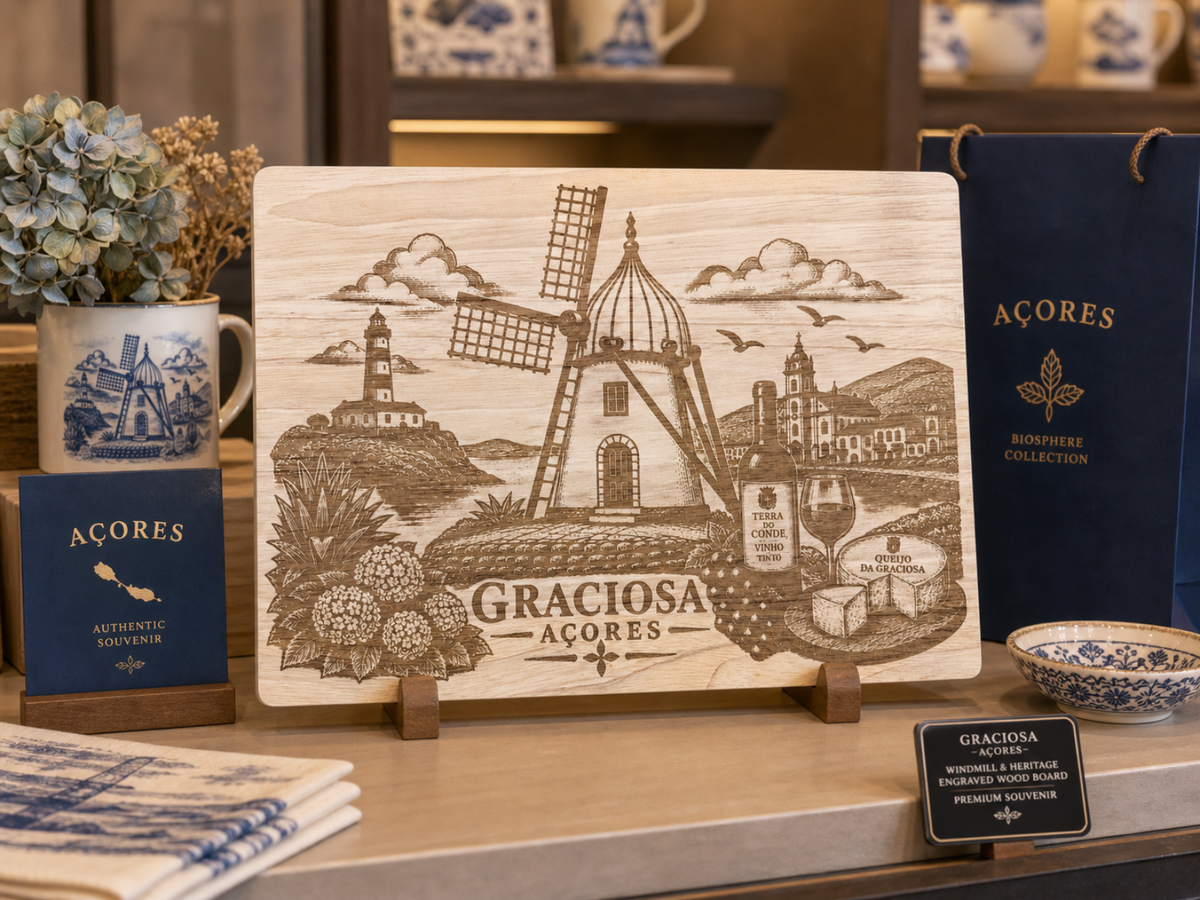 Graciosa, Açores Engraved Cutting & Charcuterie Board