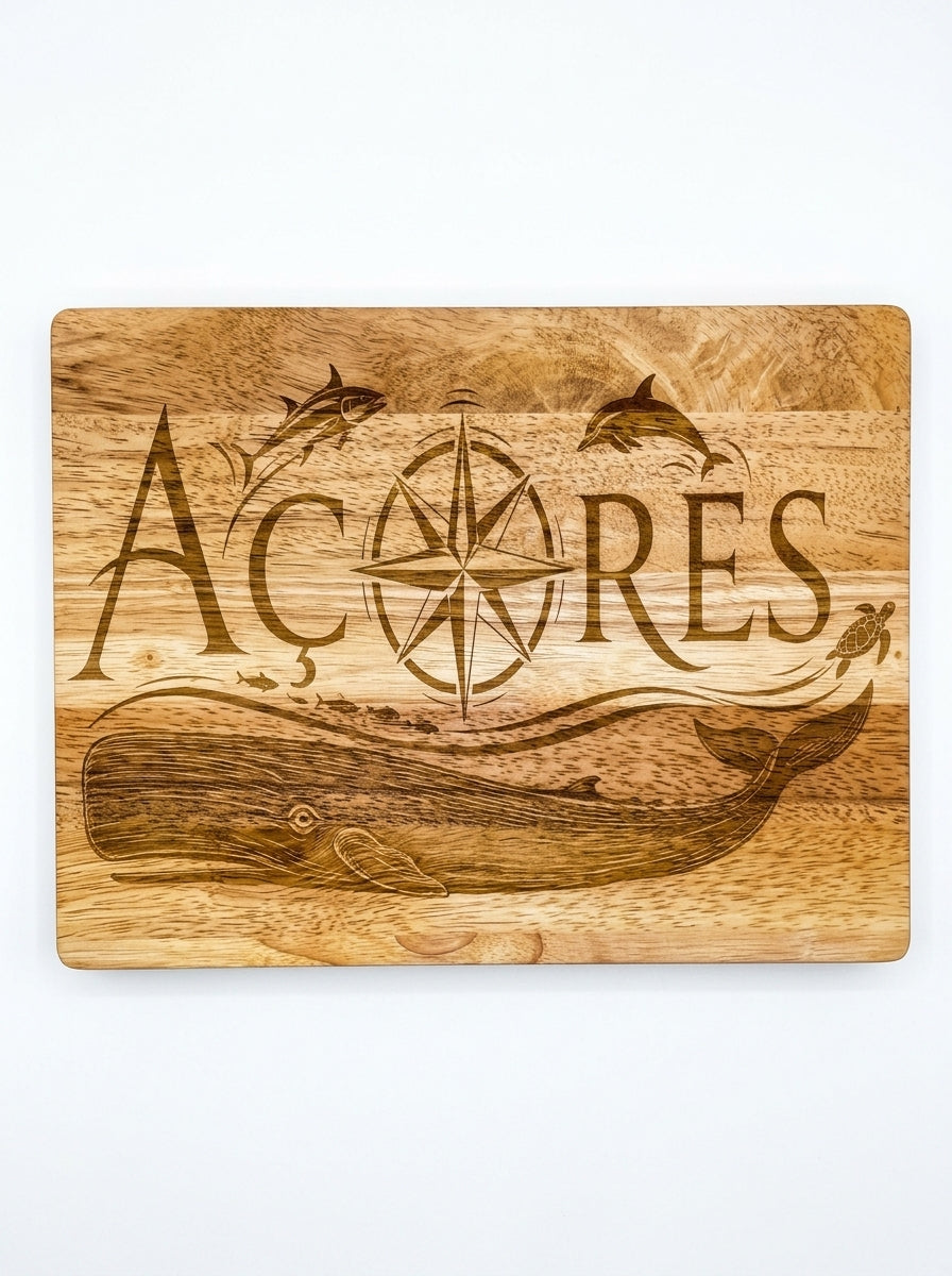 Açores Whale Rubberwood Cutting Board