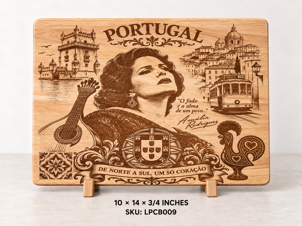 Portugal & Amália Rodrigues Engraved Cutting Board