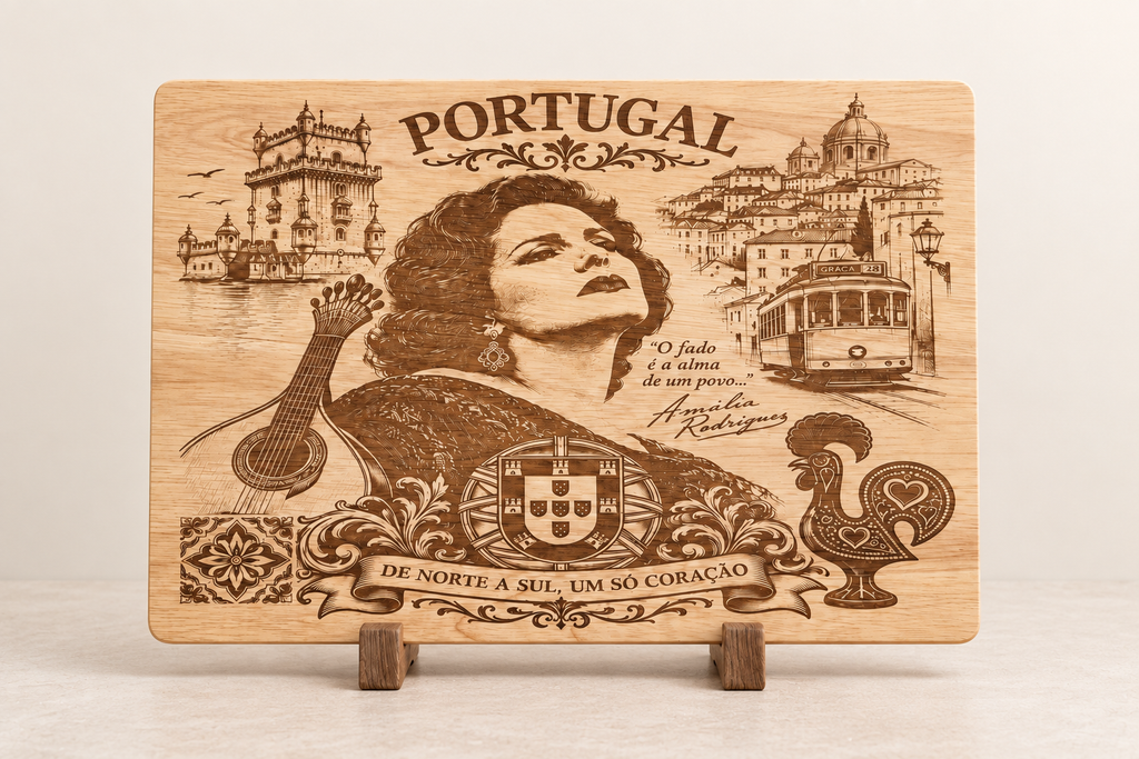 Portugal & Amália Rodrigues Engraved Cutting Board