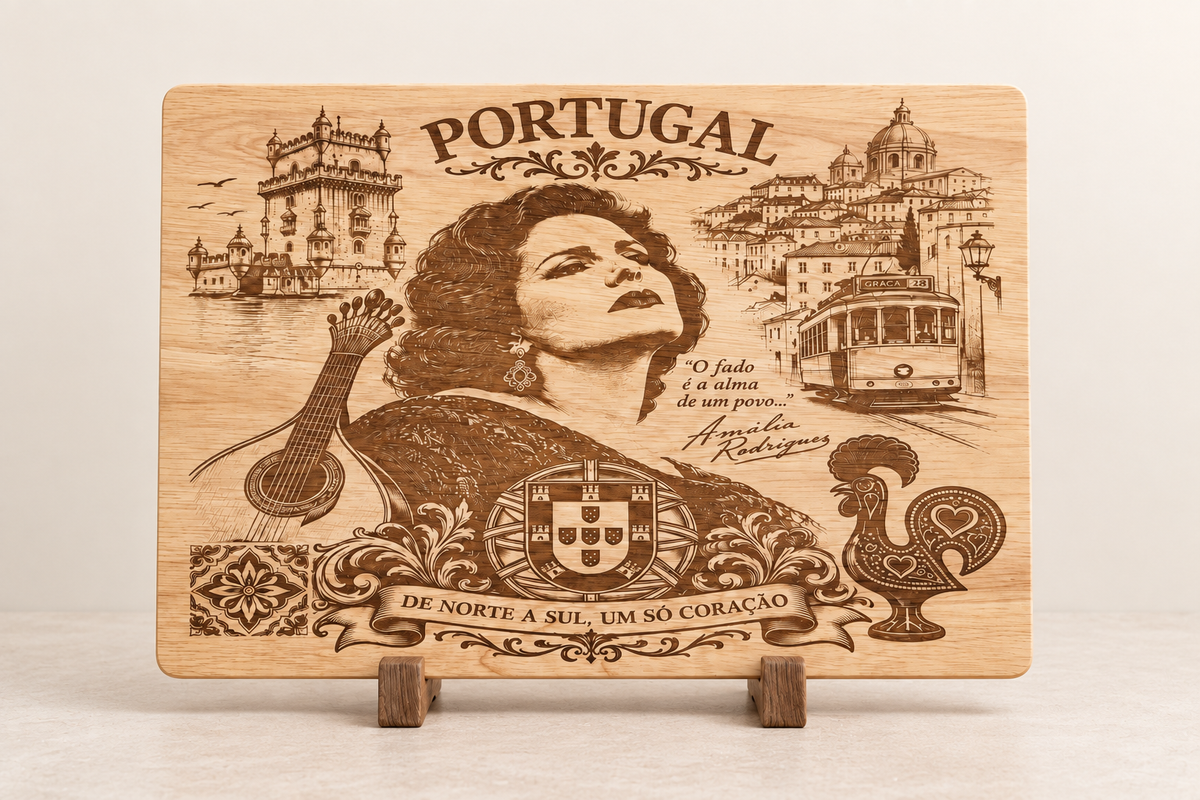 Portugal & Amália Rodrigues Engraved Cutting Board