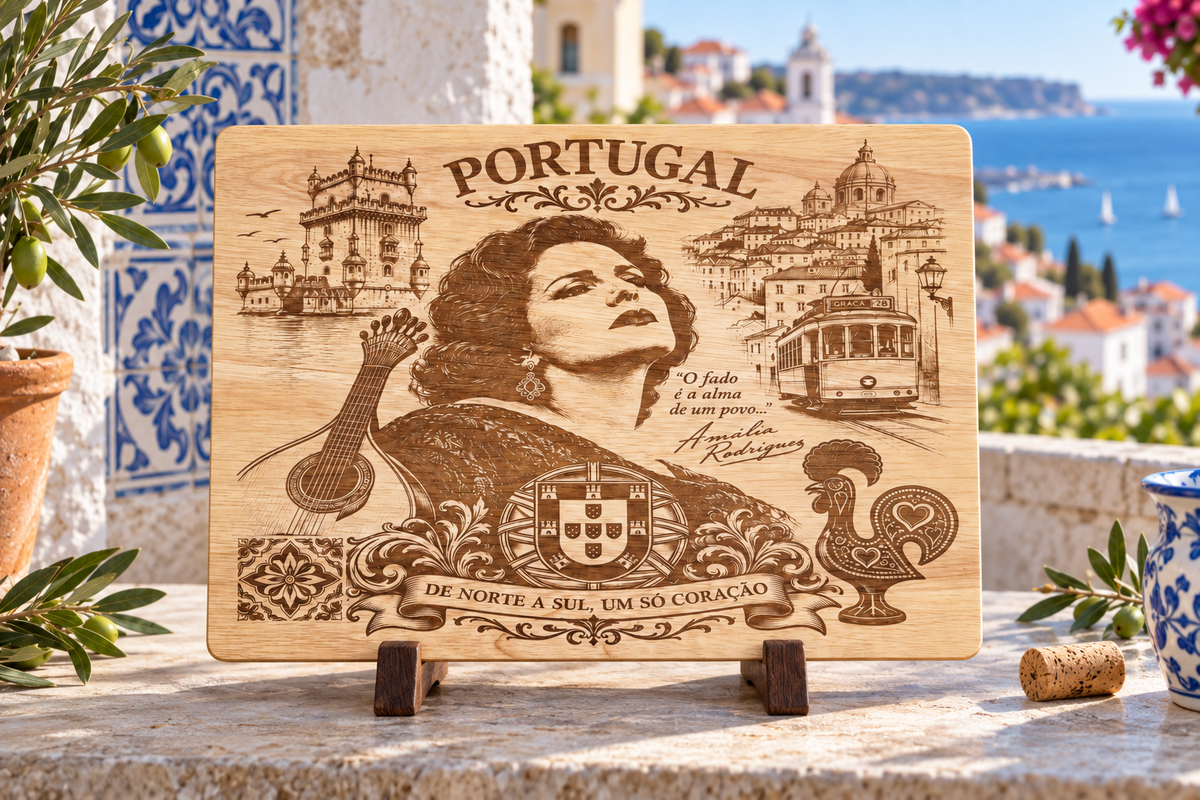 Portugal & Amália Rodrigues Engraved Cutting Board