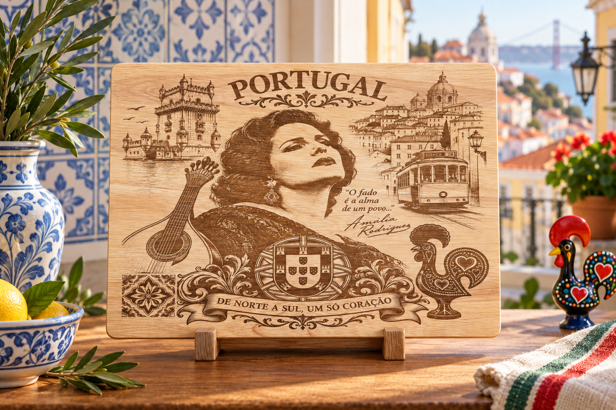 Portugal & Amália Rodrigues Engraved Cutting Board
