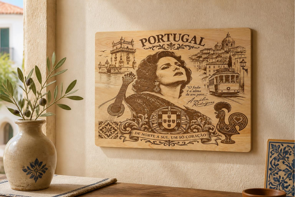 Portugal & Amália Rodrigues Engraved Cutting Board