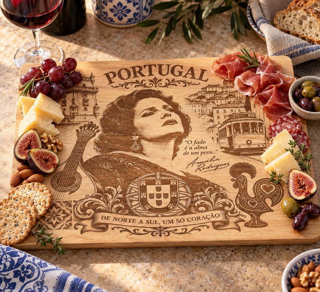 Portugal & Amália Rodrigues Engraved Cutting Board