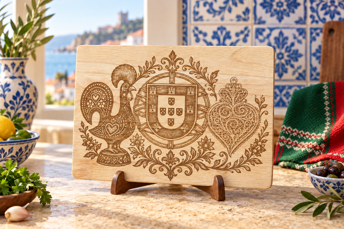 Portuguese Heritage Engraved Cutting &amp; Charcuterie Board