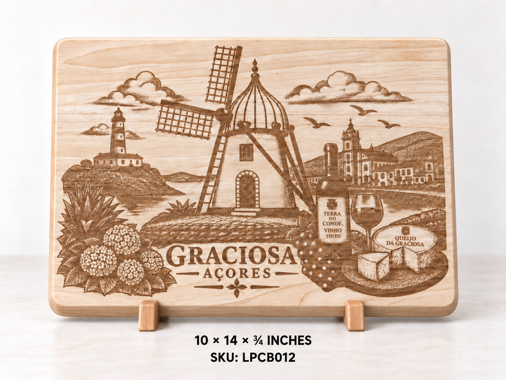 Graciosa, Açores Engraved Cutting & Charcuterie Board